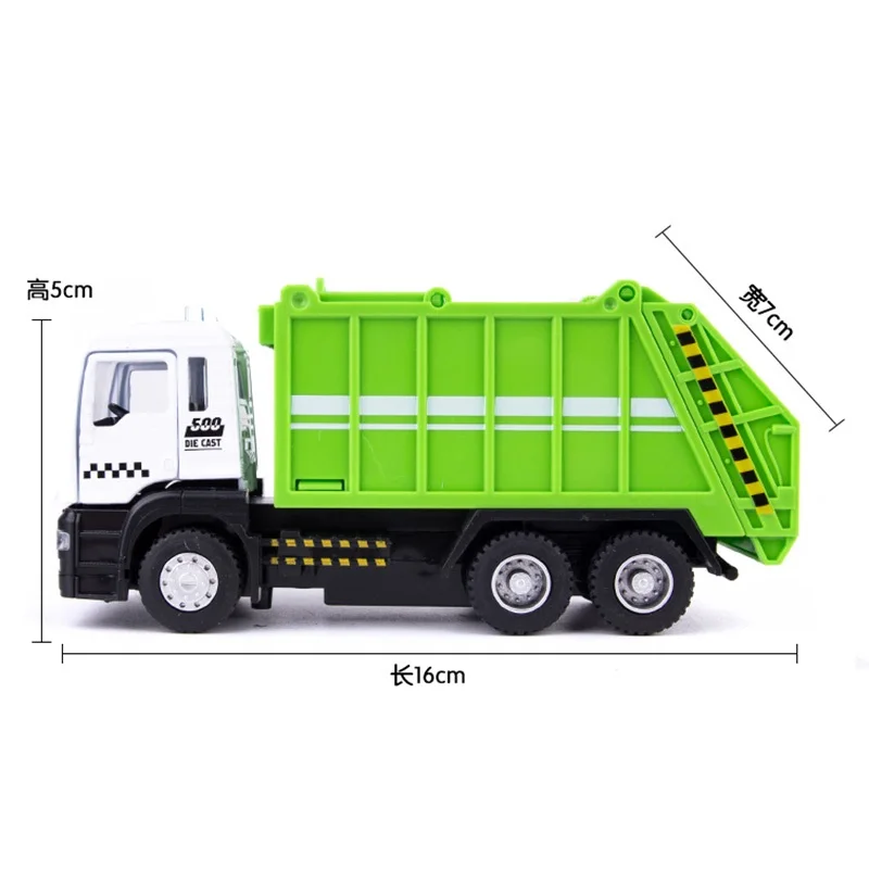 1:50 сплав модель автомобиля литье под давлением городской очистки мусоровоз звук