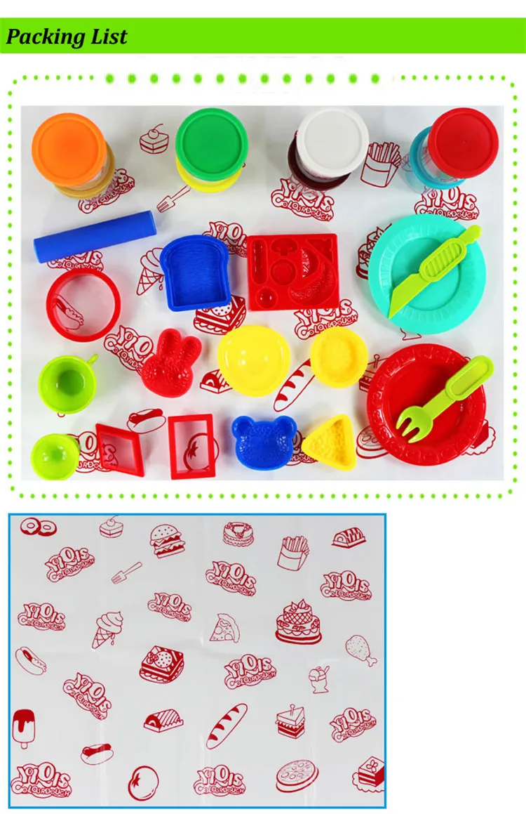 Пластилин игрушки для детей подарок вафельный цвет глины слизь из пластилина