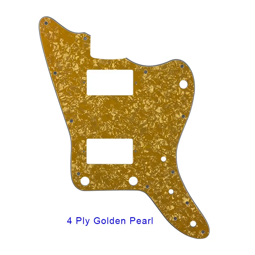 4 ply golden pearl Pleroo гитарные аксессуары накладки и 13 винтов для MIJ Jazzmaster гитары с PAF Humbuckers и без верхней кнопки управления - Цвет: 4 ply golden pearl