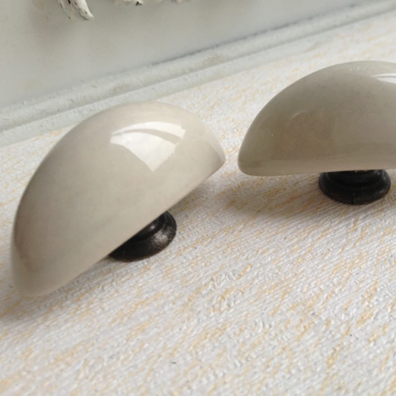 8 шт. 44 мм Керамика ящиками дубового цвета ручка Кухня шкафа мебели Декор шкаф со