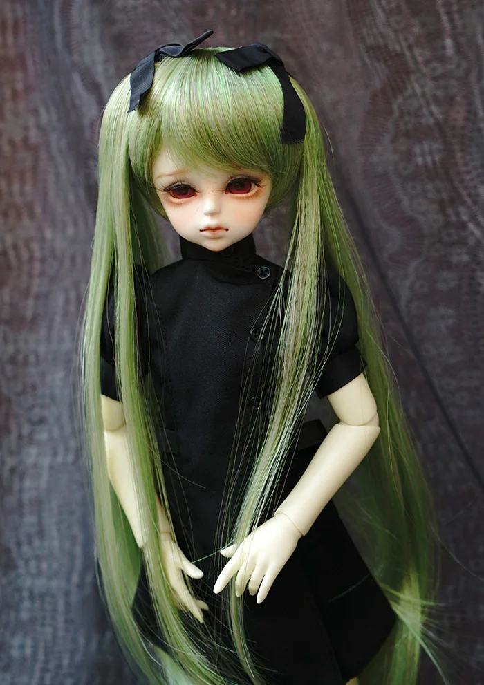 

D01-P226 детская игрушка ручной работы 1/3 1/4 аксессуары для куклы BJD/SD куклы парик высокой температура провода длинные волосы двойная оплетка зе...