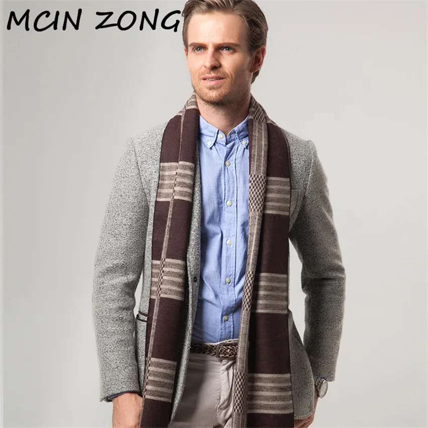 

Мужской шарф зимние осенне-зимние мужские шарфы, палантин, шаль толстый мужской шарф теплый Хлопковый жакет Шерсть смешанная с кашемиром, в...