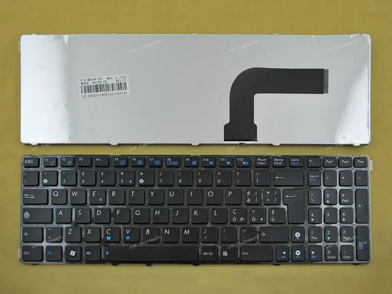

New IT Italian Keyboard For ASUS G53 G53J G53JW G53S G53SW G53SX G72 G72GX G73 G73JH G73JW G73SW Glossy Frame Black