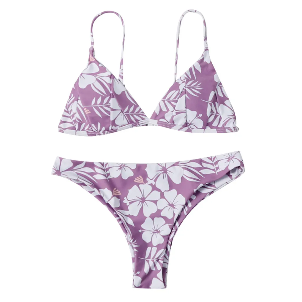 Женский Бандаж с принтом два предмета купальник бикини купальный костюм пляжная