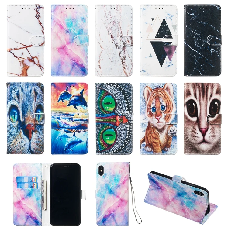 Чехол-книжка с откидной крышкой для Coque iPhone 6S, кожаный чехол-кошелек с милым котом для телефона для iPhone 6S 6 7 8 Plus X XS 11 Pro Max XR 5 5S SE чехол