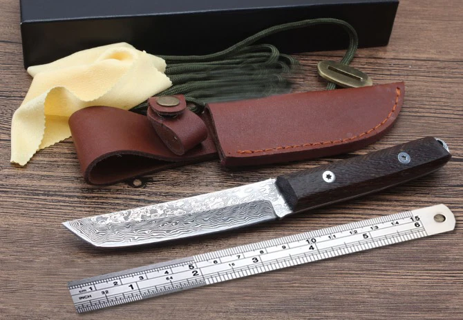 Новый Уличный дамасский нож шеф повара из дамасской стали кухонный для кемпинга