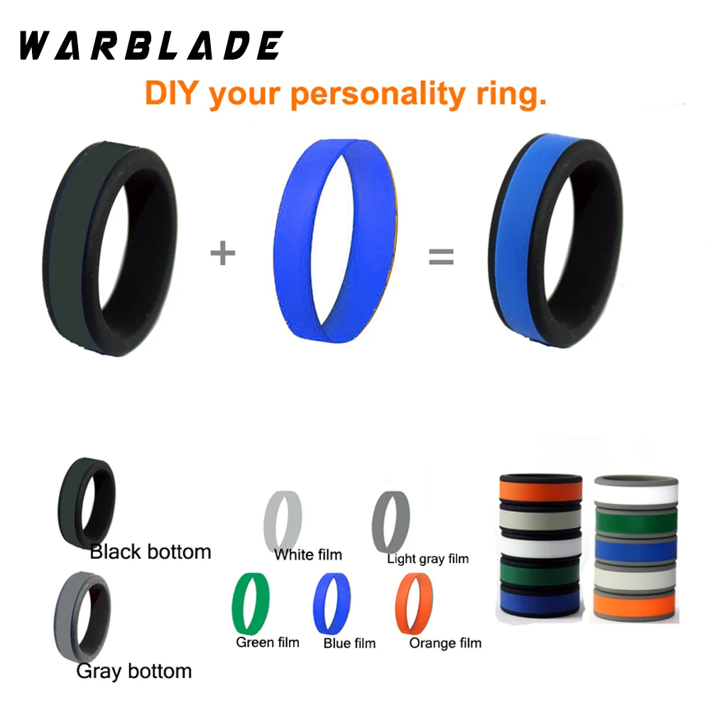 WarBLade новое 8 мм Гипоаллергенное перекрестное гибкое Силиконовое кольцо может DIY