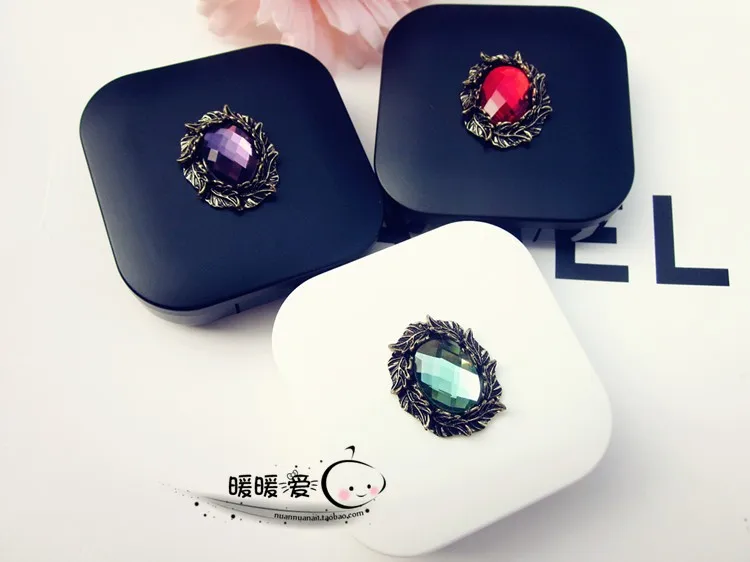 LIUSVENTINA DIY Сплав милый Оливковый лист драгоценный камень футляр для контактных
