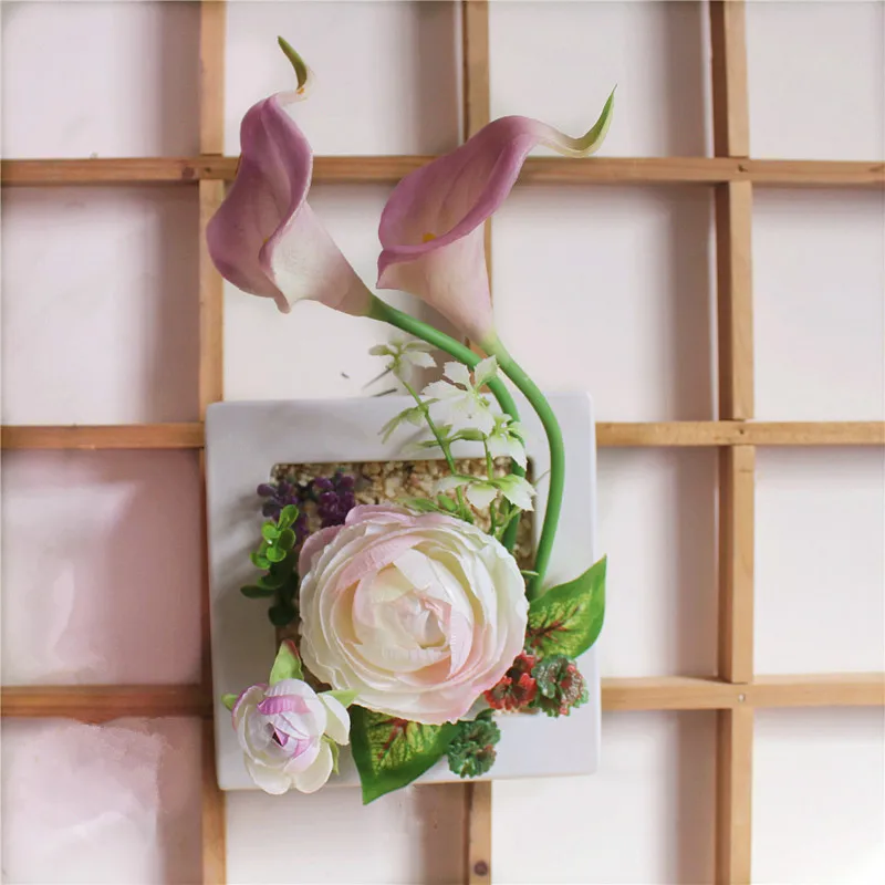 3D креативная Metope Rose Calla Lily растения суккуленты имитация дерева фоторамка