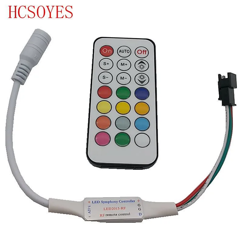 DC 5 24 в 21 ключ ИК RF пульт дистанционного RGB led контроллер для светодиодных пикселей
