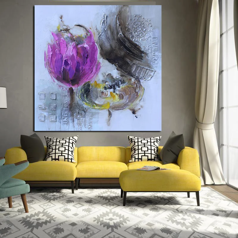 Абстрактная Хризантема акварельная картина маслом на холсте художественный