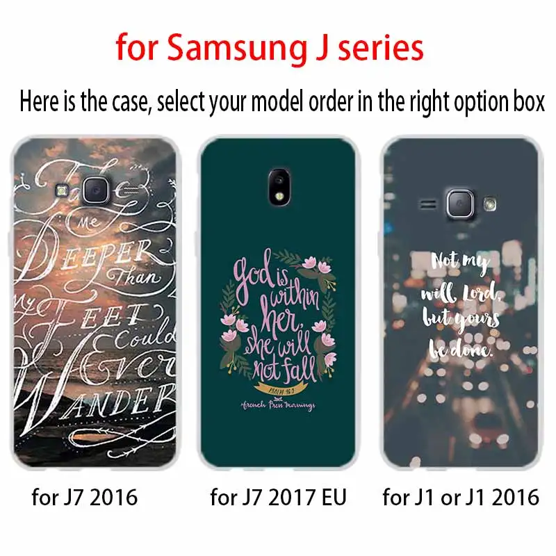 Телефон для Samsung Galaxy J6 J4 Plus J8 J3 J7 2018 J5 j7 2017 2016 j6 Prime чехол Библейский стих Иисус