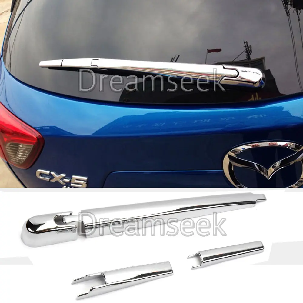 

Chrome Rear Window Rain Wiper Cover Trim for Mazda CX-5 CX5 2012 2013 2014 2015 CX-4 2016 2017 Exterior Molding Protection 4Pcs
