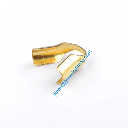 2013 jewelry findings Base metal foldover crimps Chain end caps for welding die struck shipping free