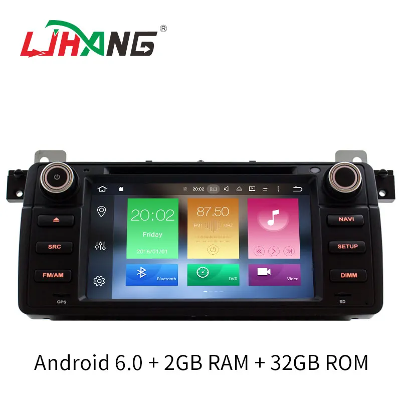 LJHANG 1 DIN Android 6 0 Автомобильный DVD для BMW E46 M3 MG ZT Rover 75 320 318 325 GPS навигация Мультимедиа