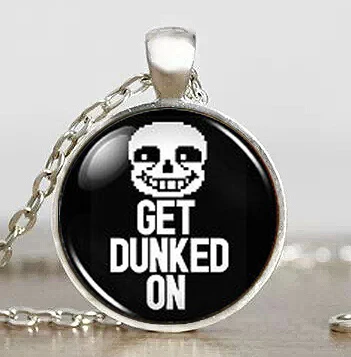 Женское ожерелье с подвеской Undertale Sans Got Dunked On Game Gamer из латуни и стали Подарочная