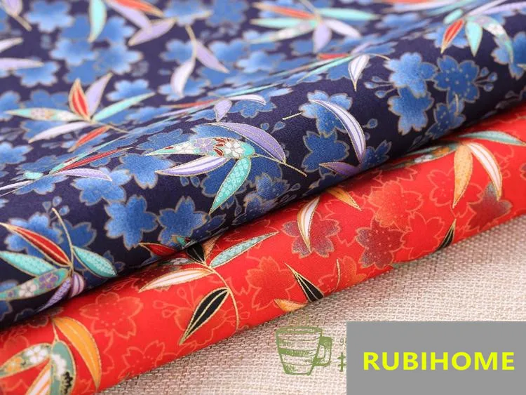 RUBIHOME (45x11 0 см/шт.) Японский бамбуковый дизайн кимоно 100% хлопковая ткань бронзовая