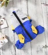 Blue Непромокаемая одежда для собак, зимний теплый комбинезон для щенка, комбинезоны, пижамы для домашних животных, толстые пальто, куртка, одежда для Bichone Cat Teddy Shop - Цвет: Blue