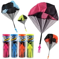 hand throwing mini play soldier parachute toys for kids outdoor fun sports childrens educational parachute game