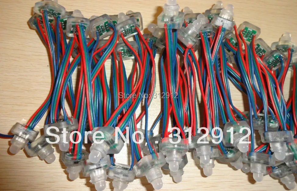 100 узлов вход постоянного тока WS2811 пиксельный узел номинал IP68 Красный зеленый