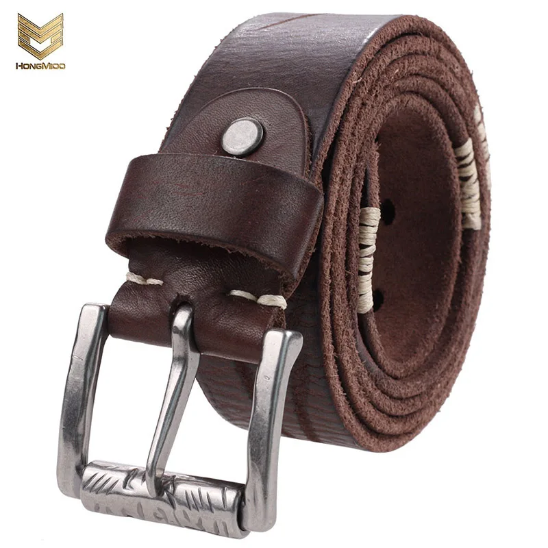 Hongmioo 2017 New Mens Belts Luxury Brand Designe Men Belt Genuine Leather Vintage Cinturones Hombre BE362