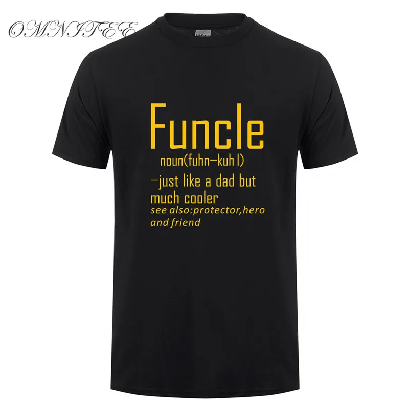 Omnitee новые модные Funcle определение футболки для мужчин дядя подарок с коротким