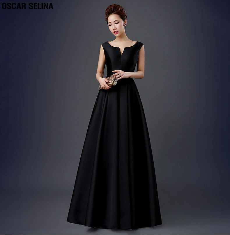 OSCAR SELINA vestido boda mujer invitada хит продаж сексуальное атласное платье с v образным