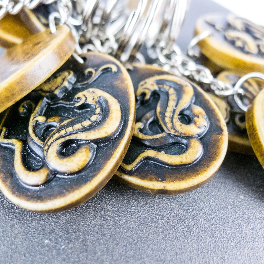 Змея брелок для ключей с 12 знаками Зодиака в винтажном стиле|Брелоки| |