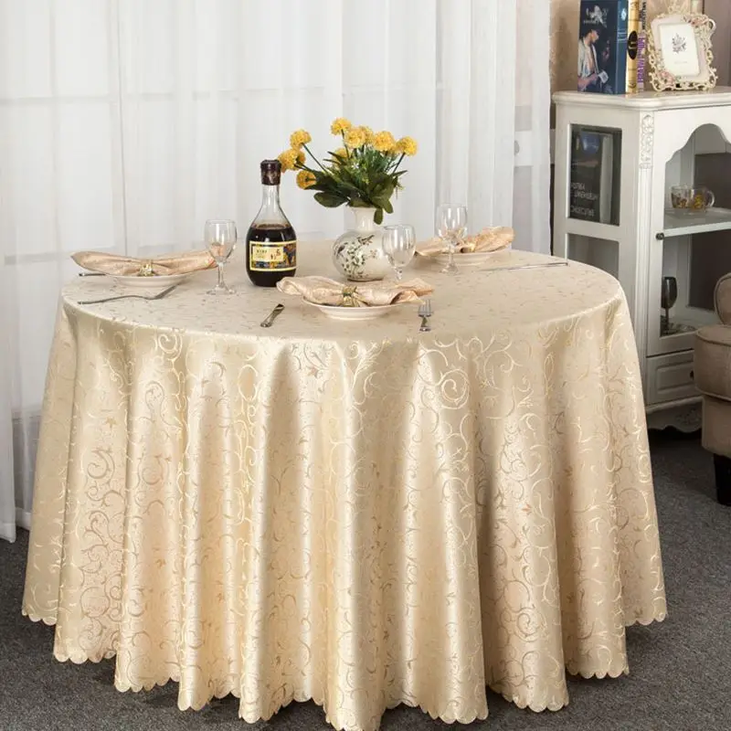 Круглая прямоугольная скатерть из полиэстера столовая посуда экономичная