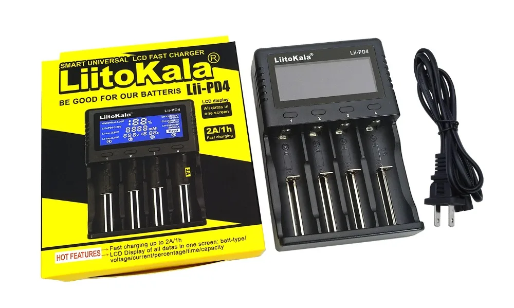 Liitokala Lii-PD4 Lii-PL4 зарядное устройство 18650 зарядное устройство для 3,7 V Li-Ion 1,2 VNiMH 26650 21700 18350 18500 AA AAA батарея