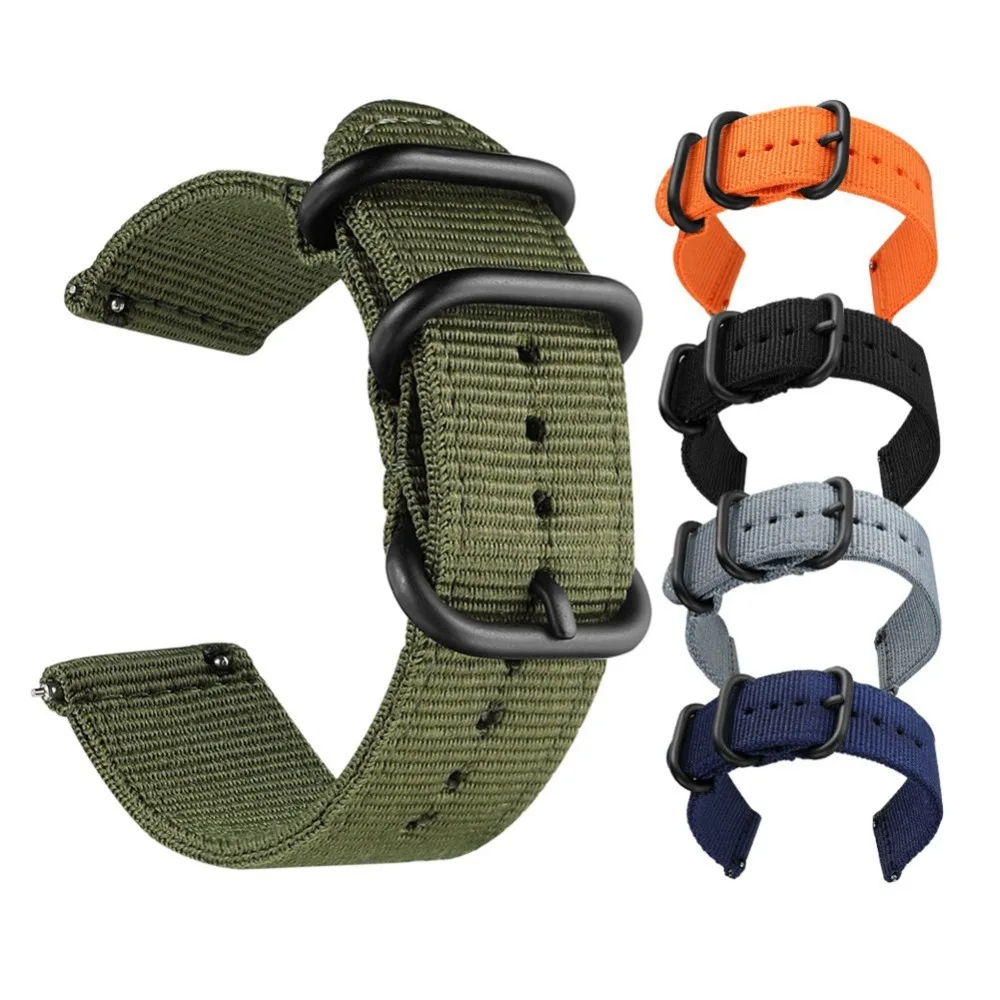 Hangrui холщовый ремешок для часов Xiaomi Huami Amazfit Stratos Pace 2/2S смарт-ремешок нейлоновый ремешок для samsung gear S3/S2 Band