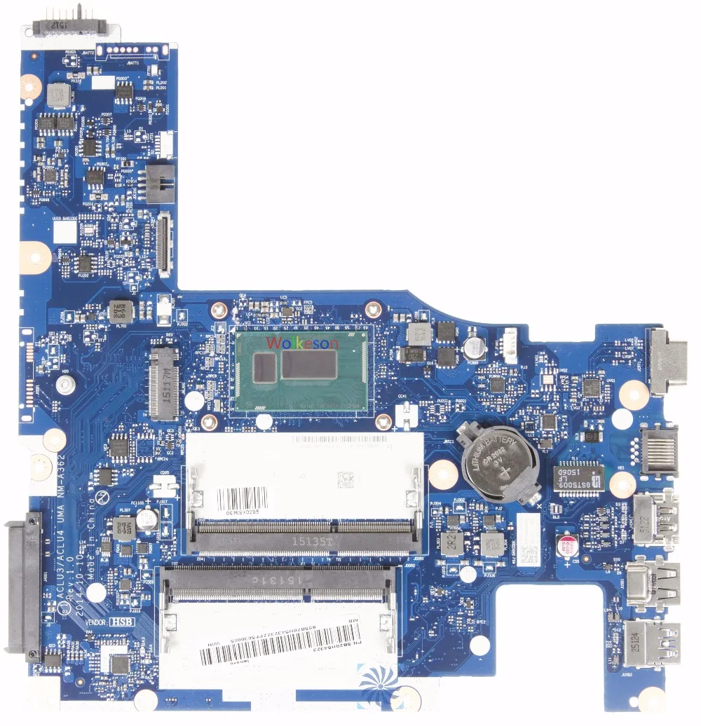 SHELI для lenovo G50 80 Материнская плата ноутбука W/I3 4005U cpu ACLU3/ACLU4 UMA NM A362 DDR3L тест