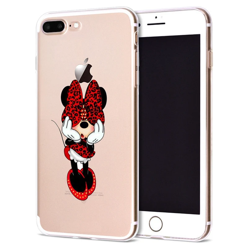 Чехол для Apple iPhone 6 6S 7 Plus X 10 милый мягкий чехол из ТПУ с Минни Оригинальный 8 B312 |