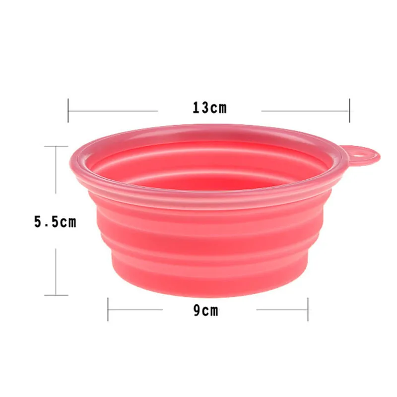 Силиконовая Складная портативная для кормления миска кота собаки любимчика