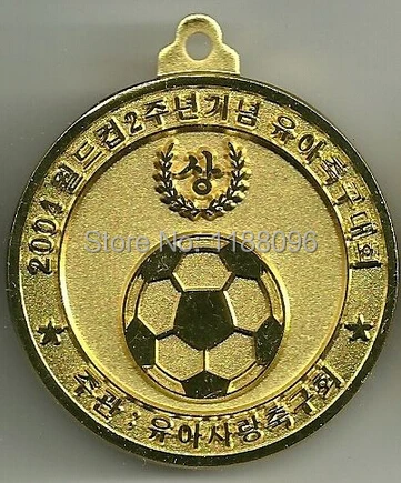 Оптовая продажа большие золотые спортивные футбольные медальоны монеты дешевые