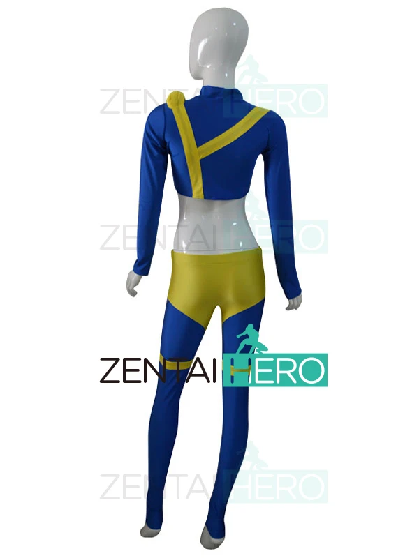 X-men Cyclops Косплэй костюм синий и желтый лайкра X-men Comic женский вариант костюм супергероя хэллоуин боди