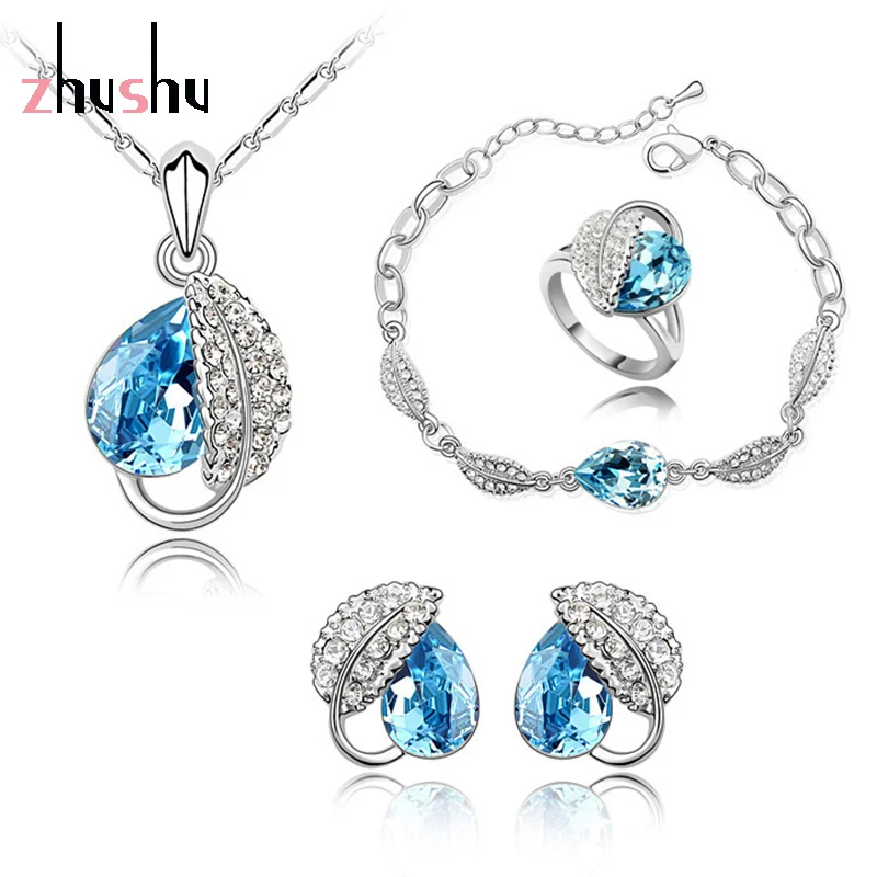 Бесплатная доставка Розничная Мода австрийского Хрусталя белого золота Цвет