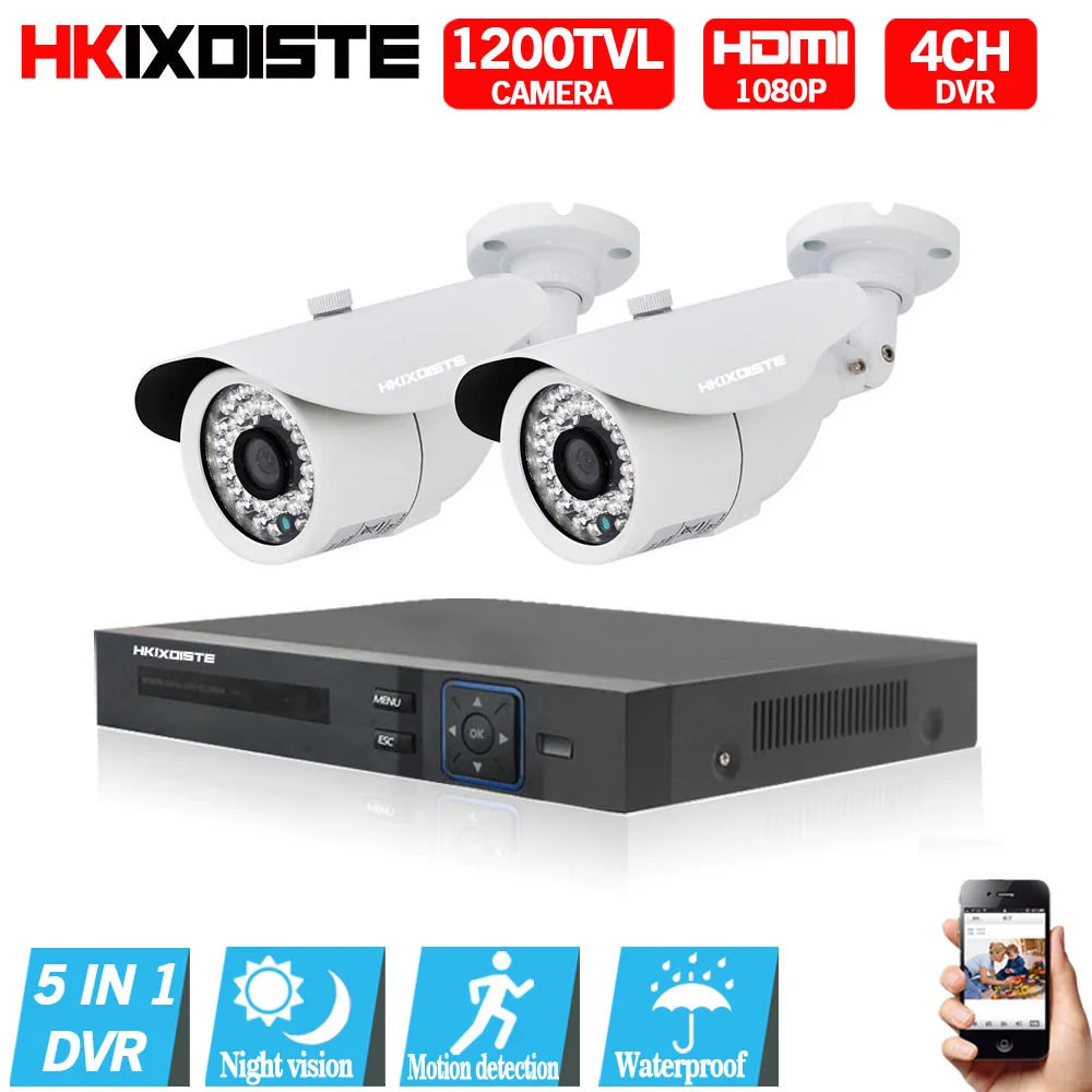 4CH 1080N HDMI cctv DVR 1200TVL 720 P HD на открытом воздухе безопасности Камера Системы ночного