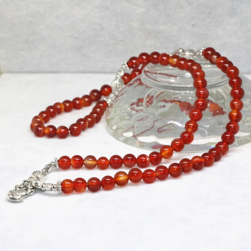 Уникальный дизайн 6 мм круглый натуральный камень красный агат оникс Сердолик