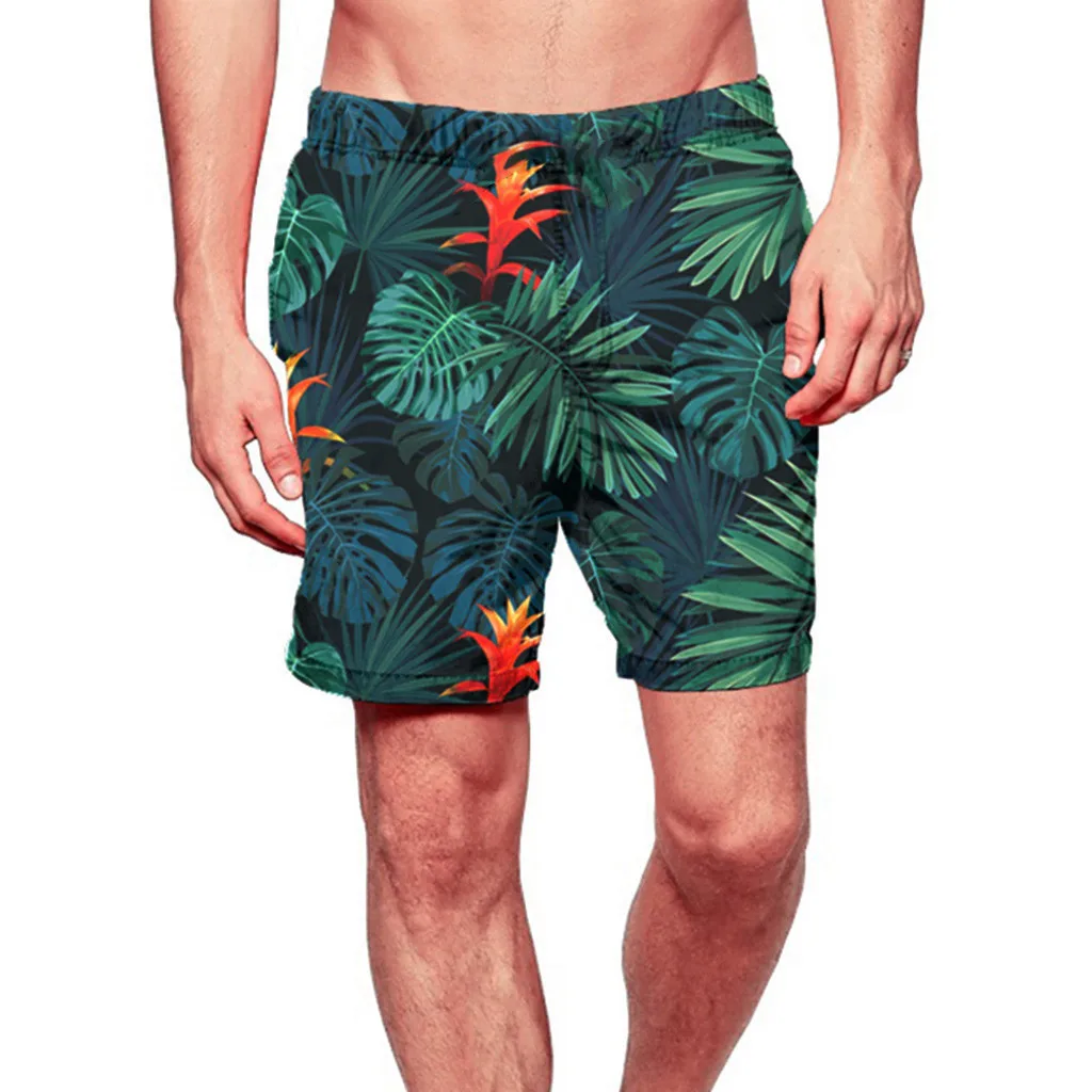 Мужские пляжные шорты maillot de bain модные повседневные с принтом для серфинга
