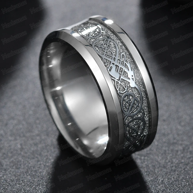 Nextvance кольцо из нержавеющей стали с драконом обручальное Властелина кольца на