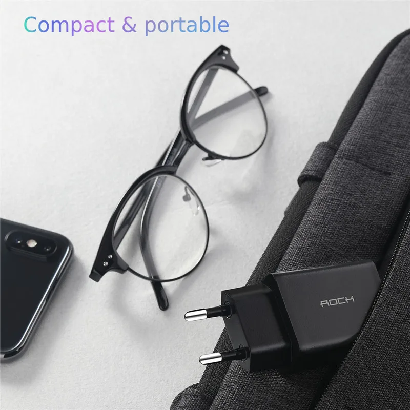 ROCK USB зарядное устройство 5V2A для iPhone X 8 7 универсальное мобильного телефона samsung