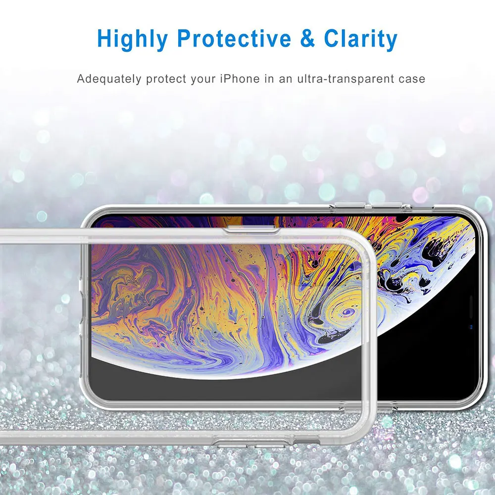 Чехол Ascromy для Apple iPhone XS прозрачный силиконовый чехол из ТПУ и поликарбоната X Max XR 7
