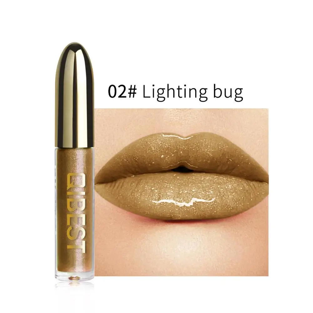 28 Colors Long Lasting Moisturizer Glitter LipGloss Tint Cosmetics Nutritious Shimmer Liquid Lipstick Beauty Lips Makeup maquiag - Color: 02