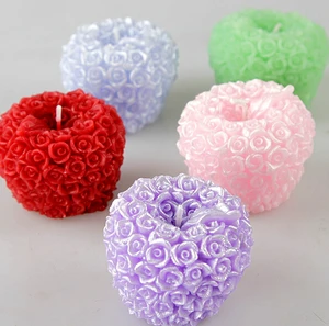 Силиконовые формочки для мыла Rose apple, силиконовые формочки для мыла, формочки для ароматического камня, формочки для свечей, 3D розы, яблоки, розы