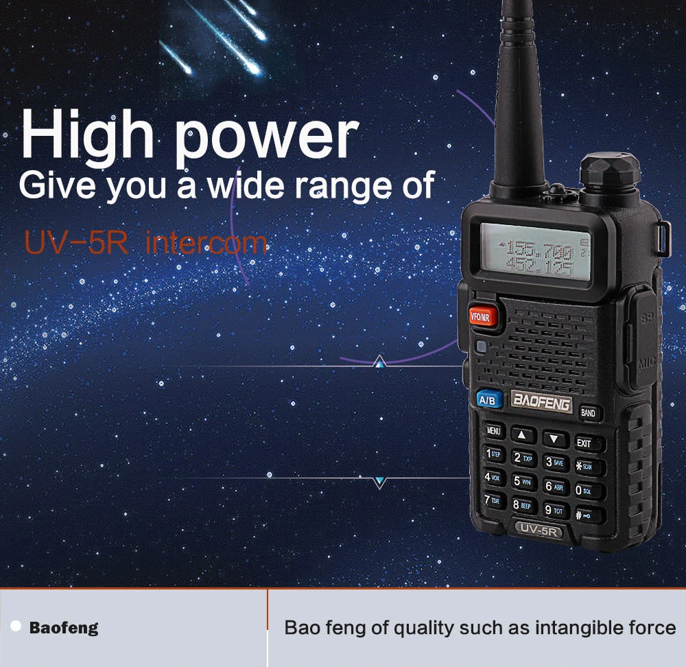Портативная радиостанция удобная портативная рация 10 км BaoFeng UV-5R 8 Вт Западная любительская радиостанция коммуникатор x работа радио связь