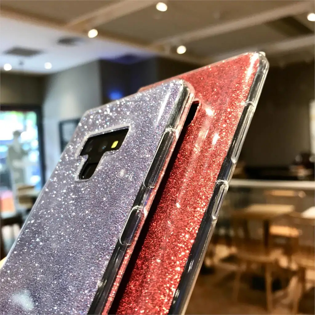 Блестящий силиконовый чехол 2 в 1 для Samsung Note 9 S9 J4 J6 A6 A8 2018 A3 A5 A7 J2 J3 J5 J7 Pro iphone XR XS MAX 6 6s