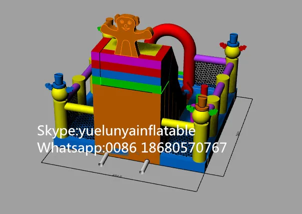 Прямая продажа с фабрики надувной замок горки большие препятствия клоун горка