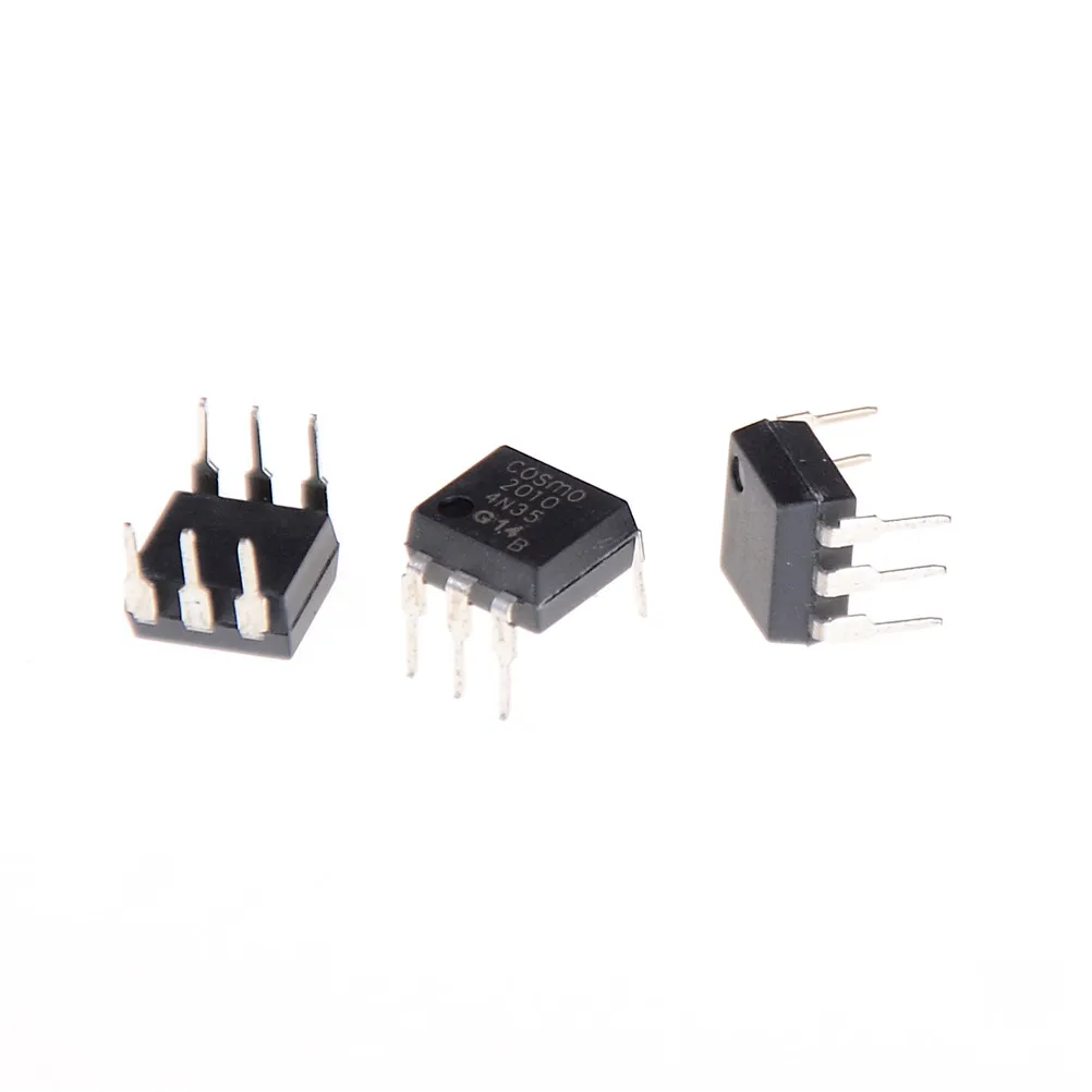 

10Pcs 4N35 FSC Optocouplers Phototransistor 30V DIP6 IC Connectors