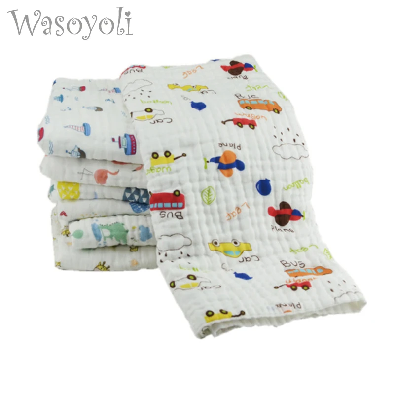 1 шт. детские пеленки Wasoyoli 110*110 см одеяла для новорожденных 6 слоев 100% хлопок